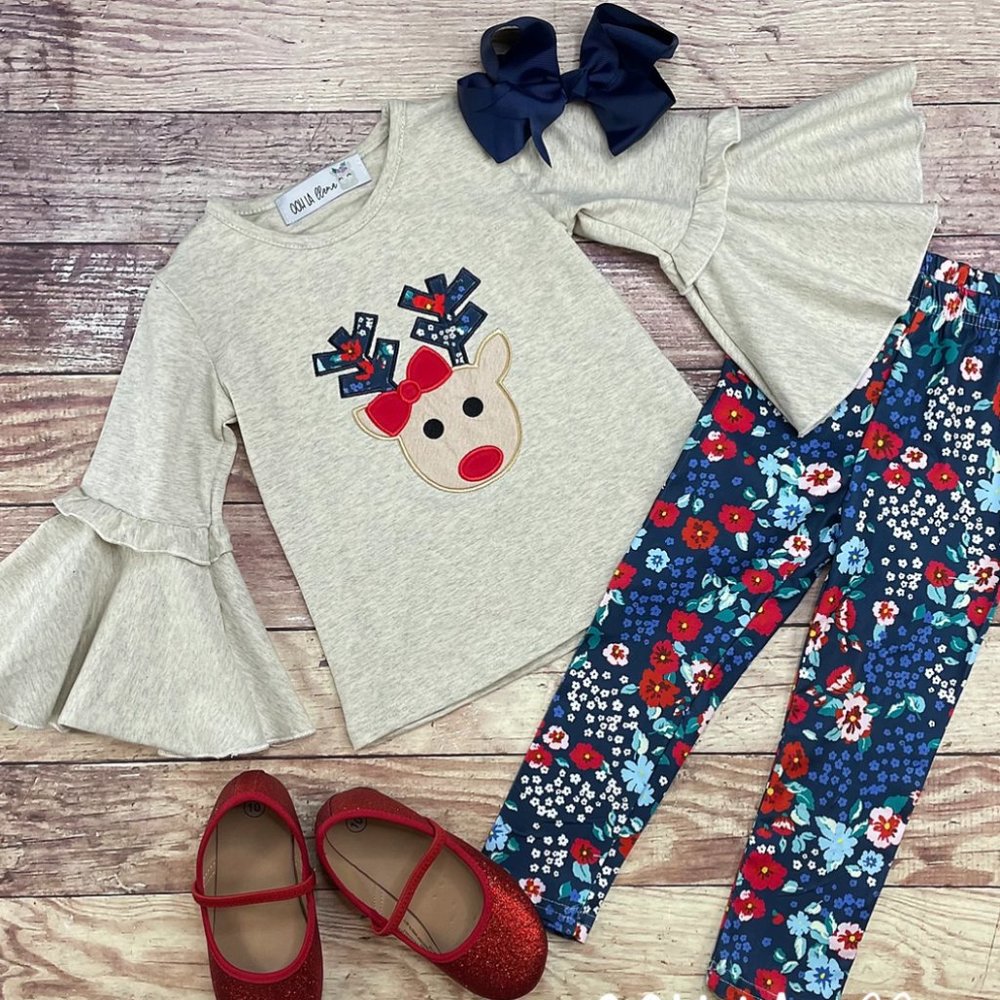 Little Miss Reindeer Legging Set